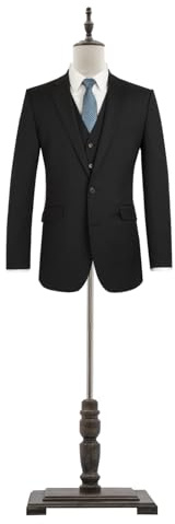 YNAADYH Mannequin de vitrine homme, corps de mannequin torse, demi-corps réglable en hauteur forme de robe avec support en métal, pour la vente au détail Magasins de vêtements (A3 sans main, M)