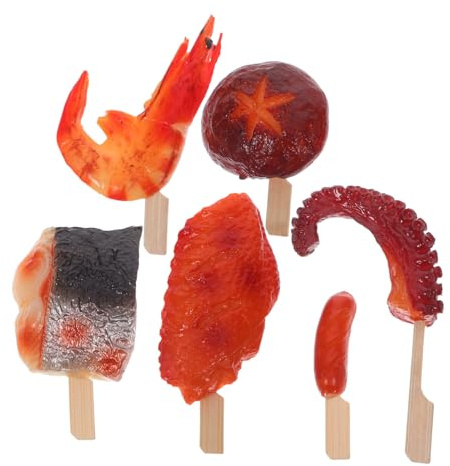 TOYANDONA Spielzeug Hühnerschenkel für Küche Frittierte Hühnerflügel Künstliche Grill-Accessoires Spielküchen-Sets Spielzeuglebensmittel Lebensechte Grillspieße für Fotoshootings