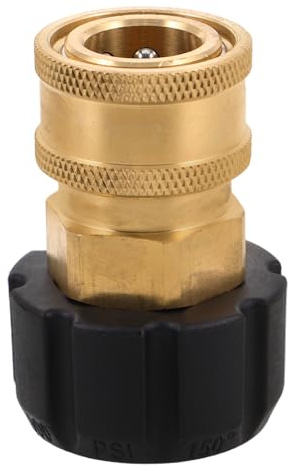 UPKOCH Adattatore per Raccordo per idropulitrice ad Alta Pressione - Inserto filettato M22 da 14 mm a connettore per Tubo Flessibile per idropulitrice a innesto rapido Femmina da 3/8