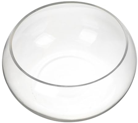 Angoily Bocal à Poisson Transparent Verre Stable pour Bureau Petit Aquarium Décoratif Hydroponique Vase Rond pour Poissons et Plantes Ornement Aquarium Compact