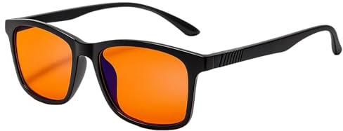 DtgEcd Blue Light Glasse, Blue Light Blocking Glasses Men, Screen Light Blocking Glass for Computer Use, Non Prescription Glasses with Light Blocking Technology, Orange Glasse for Eye Protection