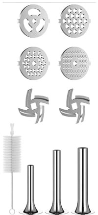 Compatible for KitchenAid， Meat Grinder Blades Attachment Sausage Stuffer Accessories ，Compatible for KitchenAid， Stand Mixer All Metal Meat Mincer