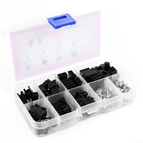 200 piezas SM 2,54 mm conector de cable Set con 2P a 5P conectores – Montaje sin herramientas para instalaciones eléctricas