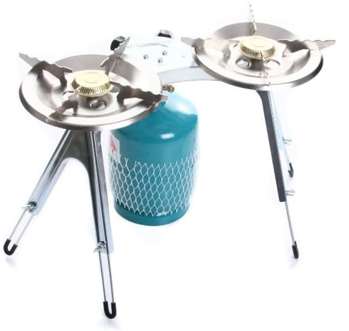 rg-vertrieb Kocher Gaskocher Topfauflage zweiflammig Campingkocher für Gasflasche 22cm