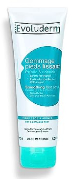 EVOLUDERM – Gommage Pieds Lissant - 125 ml - Ingrédients d'Origine Naturelle - Végan - Fabrication Française