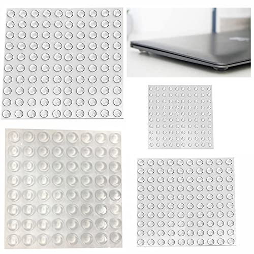 Lagrimas Silicona, Topes adhesivos de protección, Almohadillas de goma transparente, puerta de cocina, baño, oficina, amortiguadores de ruido (4 tamaños-364 Piezas)