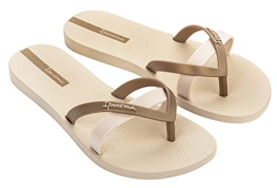 Ipanema Women's Kirei Fem Flip-flops, Beige gold, 6 UK