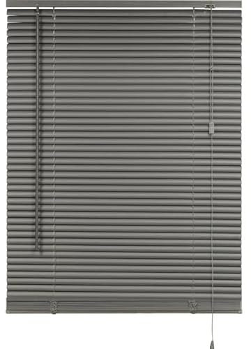 Silver/Grey PVC Venetian Blind Easy Fit Blinds Trimmable Fittings Windows Treatment Shutters Twist Open Close Pay only 1 Flat shipping for multiple buying (Grey/Silver, 195 x 213)