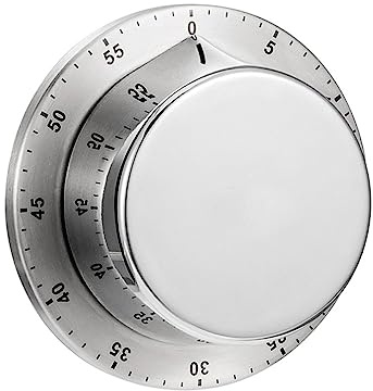 Hsthe Sea Temporizador de Cocina mecánico, temporizadores de Cocina con Alarma, Temporizador de Acero Inoxidable Resistente al Agua para Hornear Huevos cocidos