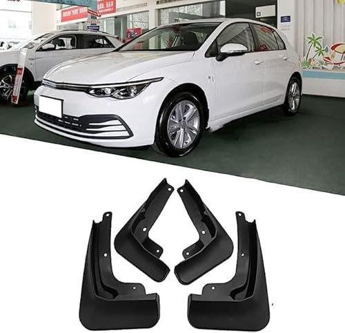 4 Stück ohne Bohren Schmutzfänger vorne und hinten Für VW Golf 8/Golf 8 R-Line 2020-2022, Spritzschutz vorne und hinten Karosserie-Rad-Zubehör