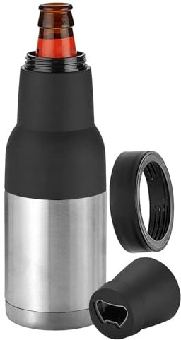 Raffreddatore per bottiglie di birra, 340,2 g, isolante sottovuoto per bottiglie di birra, refrigeratore per bevande all'aperto, ultra sottile, per bottiglie di vetro da 350 ml