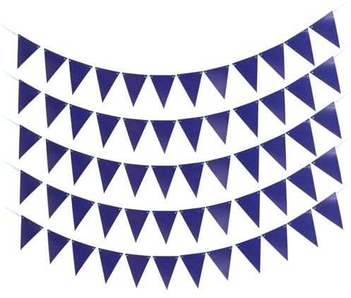 Abaodam Geburtstagsdekorationen Dreieckflagge Papierflaggen 5pcs Blanko-banner Für Wanddekoration