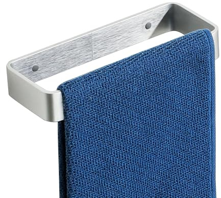 SAYAYO Toalleros de Baño Sin Taladro 20CM Toallero Cepillado | Toallero Adhesivo, Colgador Toalla Baño Adhesivo para Baño y Cocina, Aluminio