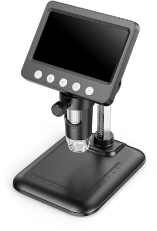 Professional 4.3inch Digital USB Microscope Camera 1000X Magnification for Circuit Board Repair Educational Analysis Digital Microscope for Field Work