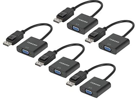 FEMORO DisplayPort DP a VGA adaptador macho a hembra conector en color negro