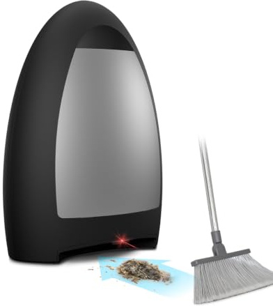EyeVac Home Touchless Vacuum Automatic Dustpan - Great for Sweeping Pet Hair Food Dirt Kitchen - Ultra Fast & Powerful, No More Bending Down, Bagless, Corded, Automatic Sensor, 1000 Watt (Matte Black)