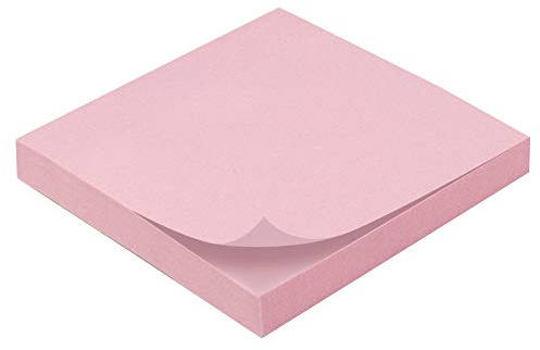 Waytex Notizblock, wiederverwendbar, 100 Blatt, 75 x 75 mm, Rosa