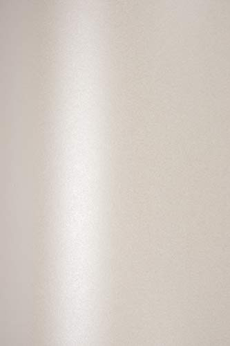 Netuno 10 Blatt Bastelpapier Perlmutt Creme DIN A5 14,8 x 21cm 125g Sirio Pearl Oyster Shell Feinpapier glänzend Perlglanz Papier Effektpapier für Hochzeit Geburtstag Weihnachten Taufe