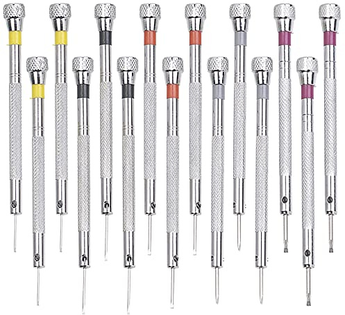 AGT Uhrmacherwerkzeug Sets: 5-teiliges Uhrmacher-Schraubendreher-Set, 3er Pack (Uhrmacherwerkzeug Schraubendreher, Mini, Uhr)