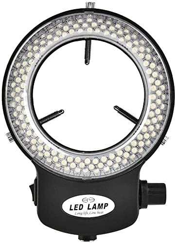 Bulipu White Adjustable 144 LED Beads Ring Light Illuminator for Stereo Microscope&Camera with Adapter(UK Plug,CE Certificate）
