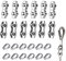 Dfuqanb 12 Piezas Dúplex Acero Inoxidable 304, Abrazadera de Cable Dúplex Clips, M3 Abrazadera de Cuerda de Alambre Clips, Abrazadera dúplex para la fijación de toldos tendederos de cable de acero