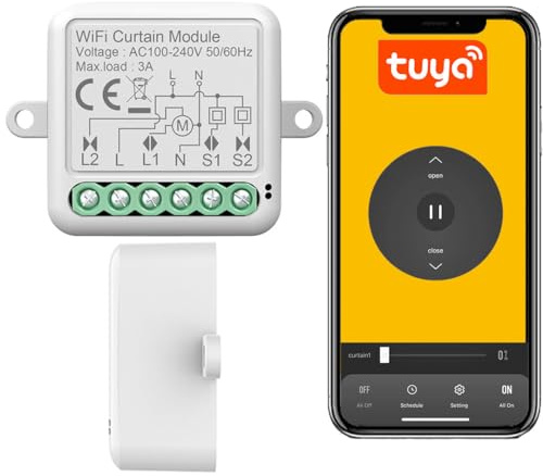 Sone Smart One Rolladenschalter Smart WLAN – Jalousien Schalter Smartlife Unterputz – Kompatibel mit Alexa – Rolladensteuerung Smart Home – Rollo Schalter WLAN – 39x39x18mm – Timer & Automatisierung