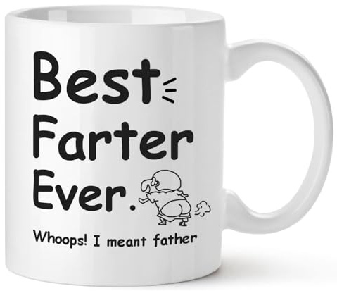 Ptesuply Gifts for Dad, Funny Fathers Day Gift Coffee Mugs Dad Gifts, 11oz Novel Coffee Tea Mugs with Hilarious Pattern for Papa for Birthday Fathers Day (A)