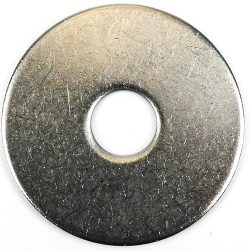 Rondelle di Carrozzeria Inox A2 – Confezione da 25 – Rondelle grandi a largo diametro – Vari Ø interni ed esterni – Per fissaggi su metallo, legno e carrozzeria (10.5X40X1,5)