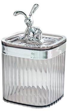 WPKD BLUEIY Porta-Palillos de Dientes, Novedoso Dispensador de Palillos de Dientes Transparente de Gran Capacidad Estuche Dispensador de Palillos de Dientes de Plástico con Tapa para Hogar(Gris)