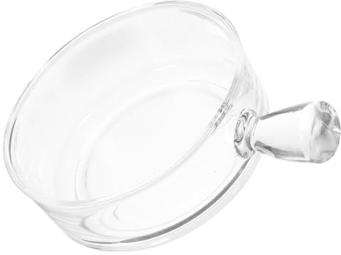 Mikinona Glass Serving Salad Bowl Handle Large Mixing Bowl for Kitchen for Salad Preparation and Fruit Display at Parties