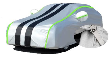 Autoabdeckung Wasserdicht Outdoor für Honda HR-V 2015-2020 2021 2022 2023, Autoabdeckung Hagelschutz, Autoschutzhülle Autoabdeckung, UV Schutz Staubdicht Winddichte Allwetterschutz(Silver 1)