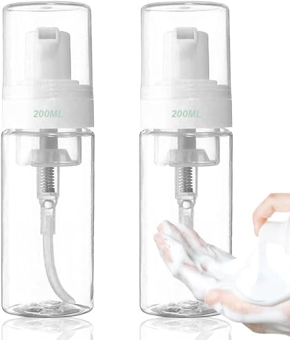 200ml Foaming Soap Dispenser 2Pcs Foaming Pump Bottle | 2Pcs 200ml Foaming Bottle Pump Bottle Dispenser for Travel Bottles Refillable Leakproof Foam Pump