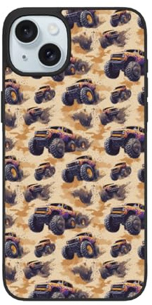 TZTTZT Compatible avec iPhone 15, coque de téléphone mignonne à imprimé camion tout-terrain, compatible avec iPhone 15, protection antichoc et protection complète de l'appareil photo