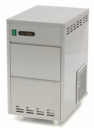 Máquina de Hielo Picado en Copos – 30 kg/24h – Almacenamiento 10 kg – Acero Inoxidable – Enfriamiento por Aire – Hielo en Granos, Picado y Copos
