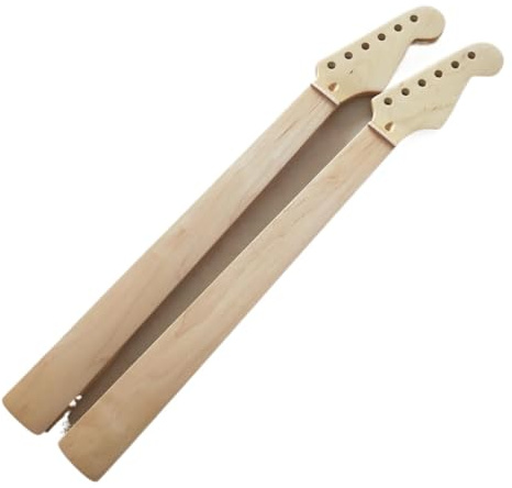 2 Stück Fretless E-Gitarre Hals 22 Fret 25,5 Ahorn Griffbrett Inlay Ersatzteile