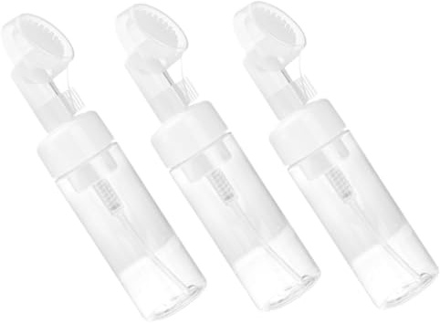 Mobestech 3stücke Leere Flasche Mit Bürstenkopf Für Gesichtsseife Schaumseifenspender Für Hand Kleine Mousseflasche Zum Dosieren Und Aufbewahren Von Flüssigkeiten