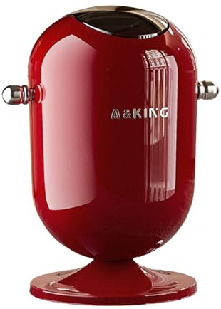 LOVIVER Cubo de Basura con Tapa abatible y Base Alta, Minimalista, para baño, Dormitorio, Oficina, Sala de Estar y hogar, Rojo