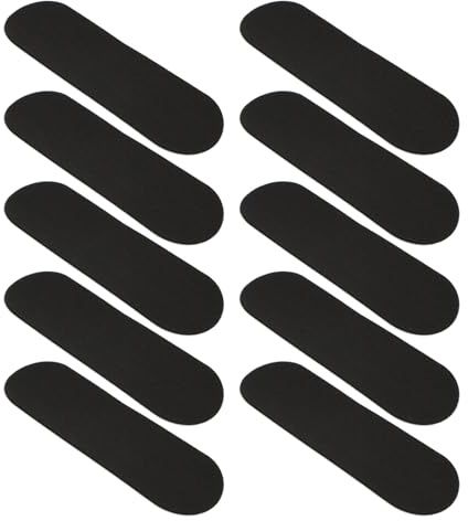 Artibetter Cintas Adhesivas Antideslizantes para Patineta de Dedo, 10 Piezas de Espuma Negra 31x96mm, Protectoras para Diapasón, Ideales para Entrenamiento y Competición de Finger Skate