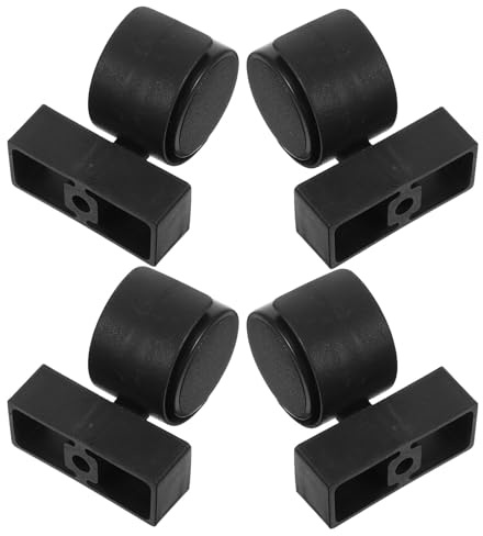 FOMIYES 4 Ruote per Fioriera da Giardino con Staffe, Portavaso Girevoli Resistenti per Balcone e Patio, Accessori per Cassette Piantare e Contenitori Orto Esterno