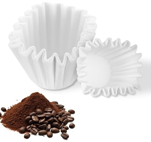 100 st kaffefilter vitt papper för Kalita Wave 155 kaffebryggare, papperskorgsfilterpapper för 1 till 2 koppar, pappersfilter för kaffebryggare, hem och kontor