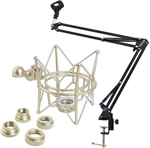 keepdrum Mikrofonarm Tisch- Stativ + Multi-Mikrofonspinne