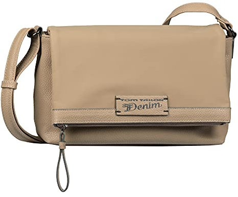Denim TOM TAILOR bags CALA Damen Umhängetasche M, beige, 26x7.5x16.5