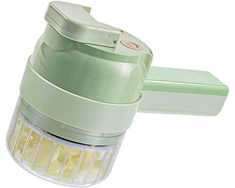 V/ Affettaverdure Elettrico 4 in 1 Affettaverdure Elettrico Portatile Set Potente Tritacarne Tritacarne per Cipolle per Verdure da Cucina