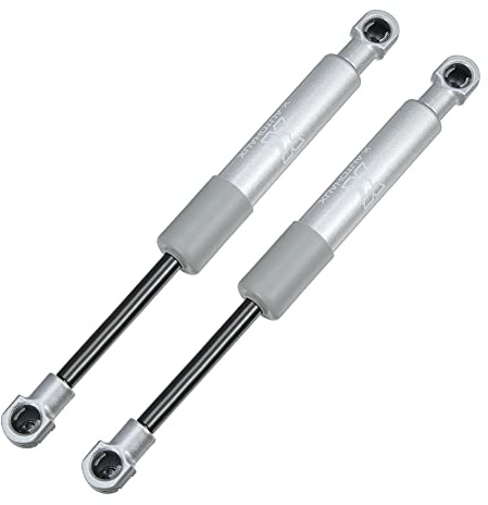 X AUTOHAUX 2 amortiguadores de gas de 8 pulgadas, 380 N/85 libras, soportes de elevación, soportes de tapa, soporte de elevación de gabinete RV tono plateado