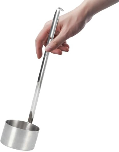 Wein kelle Löffel Edelstahl Weinmaß Löffel Langer Griff Bier gieße Schöpfkelle Rost beweis Sauce Servier löffel Suppen kelle zum Kochen Suppen soße(500ml)