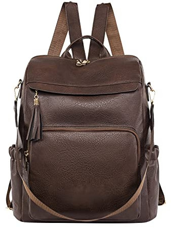 SRZYMJ Rucksack Damen Kaffee Rucksack Damen Groß Frauen Rucksack Modern Rucksack Damen Kleiner Rucksack 30 Liter Herren Rucksack Damen Gesteppt Rucksack Damen Großem Volumen Rucksack Gym Bag
