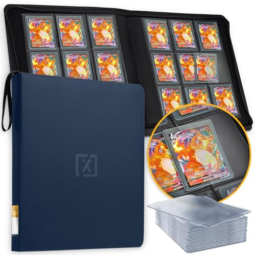 X PRO Toploader Binder | Holds 252 Toploaders | 20 Toploaders INCLUDED | 9-Pocket Top Loader Binder | Ringless Double-Sided Pockets | Top loader Binders for TCG, Sports | Premium Top Loader Storage