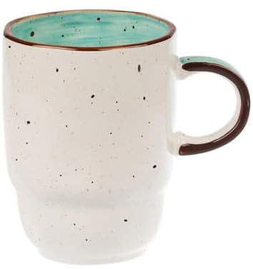 Tazza Da Caffè Rustica Fatta A Mano Design Smaltato Maculato 350ml Turbinii Verdi Dipinti A Mano Tazze In Ceramica Irregolari Per Tè Cappuccino Latte Porcellana Color Vintage