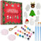 KreativeKraft Calendario Adviento 2025 Niños Calendário Cuenta Atrás para Navidad con 24 Mini Adornos Navidad para Pintar Decoracion Navideña