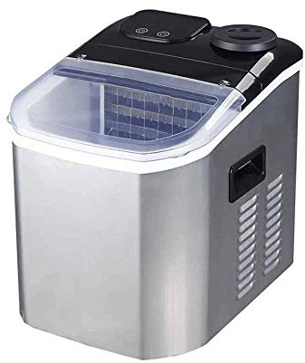Macchina Per Il Ghiaccio - Macchina Per Il Ghiaccio Da Banco Per Uso Domestico - Produce Cubetti In 10 Minuti - 25 Kg Di Ghiaccio In 24 Ore - Metodo Di Immissione Dell'Acqua A Botte, Per Cucina Domes